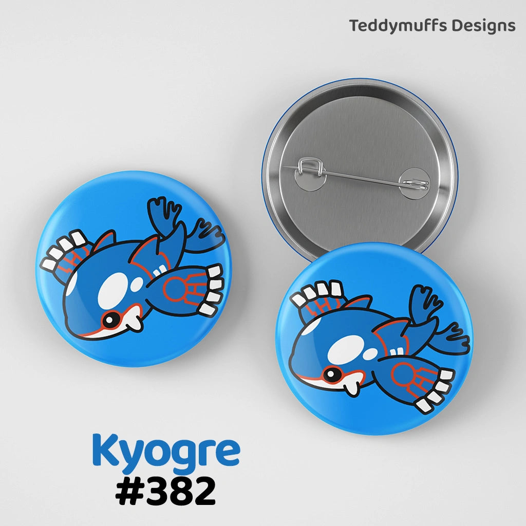 Kyogre Button Pin