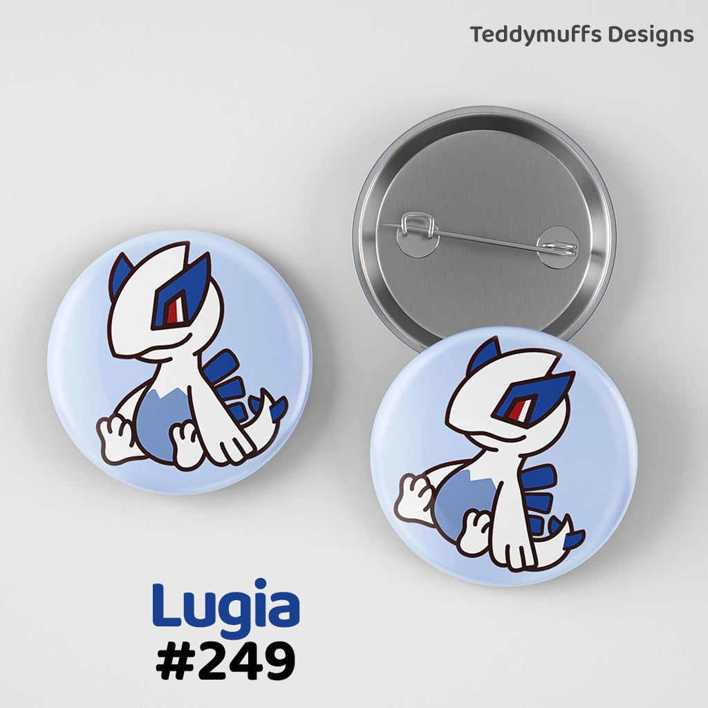 Lugia Button Pin