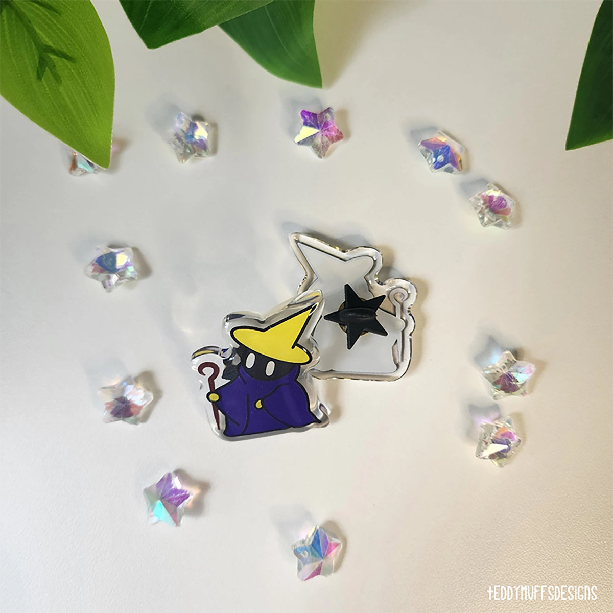 Black Mage Acrylic Pin (Classic JRPG Inspired)