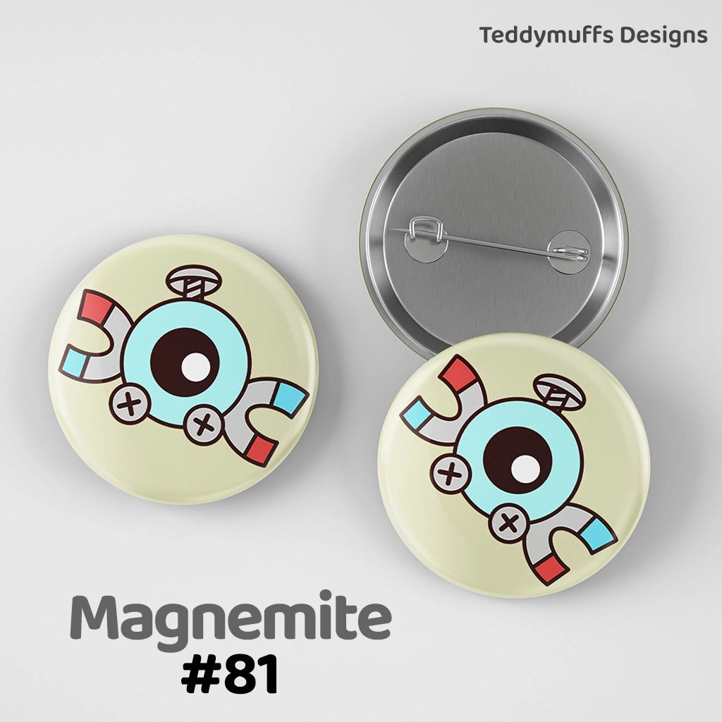 Magnemite Button Pin