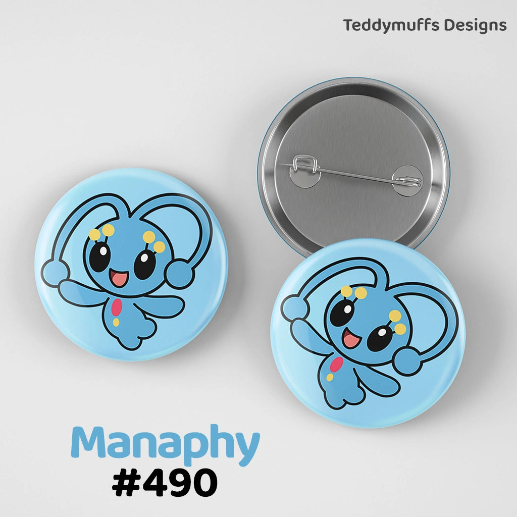 Manaphy Button Pin