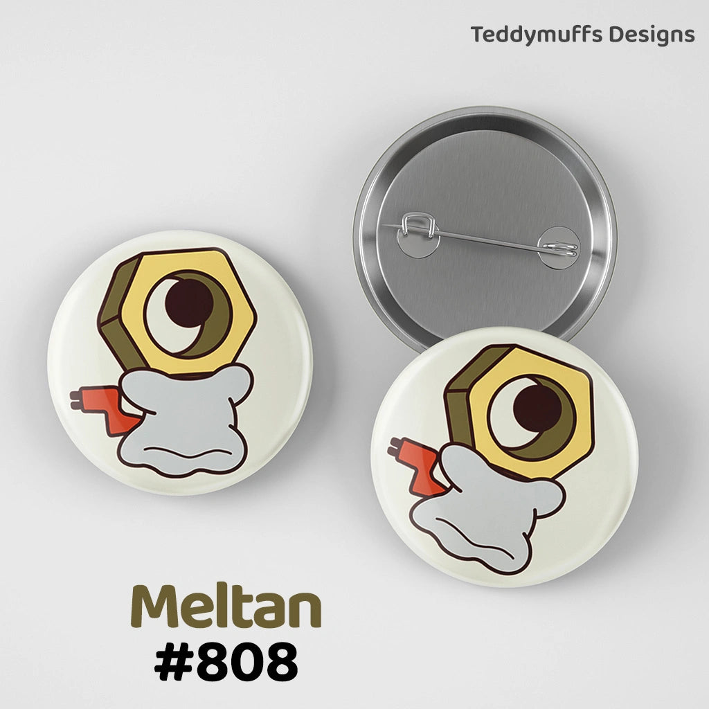 Meltan Button Pin