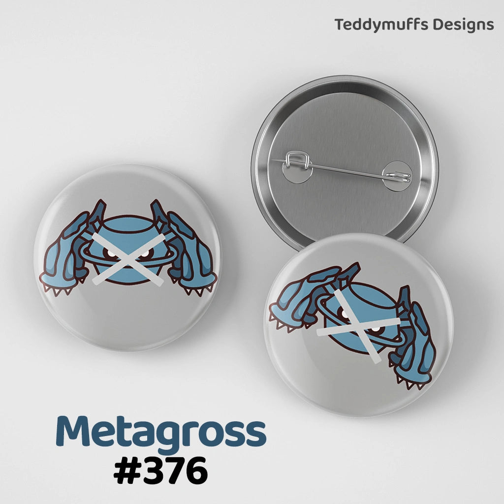 Metagross Button Pin