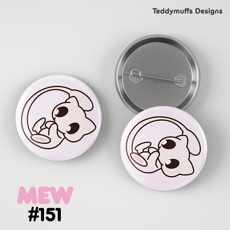 Mew Button Pin