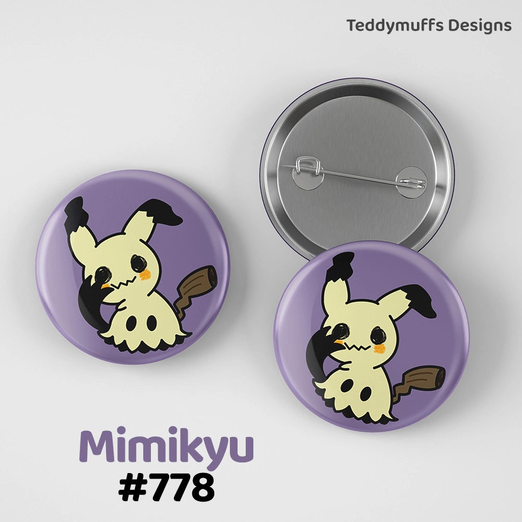 Mimikyu Button Pin