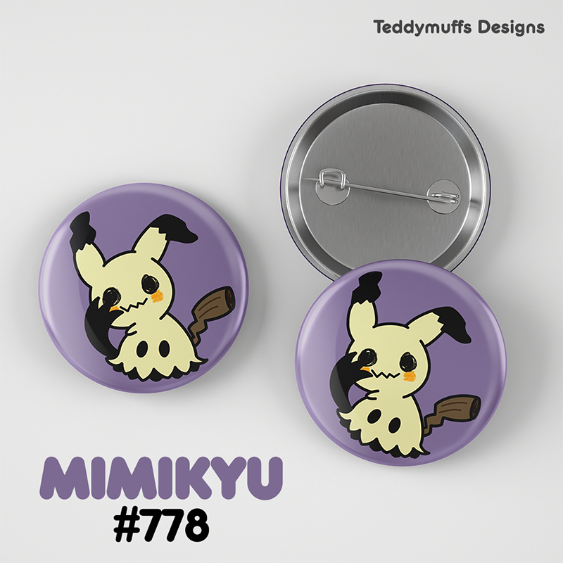 Mimikyu Button Pin