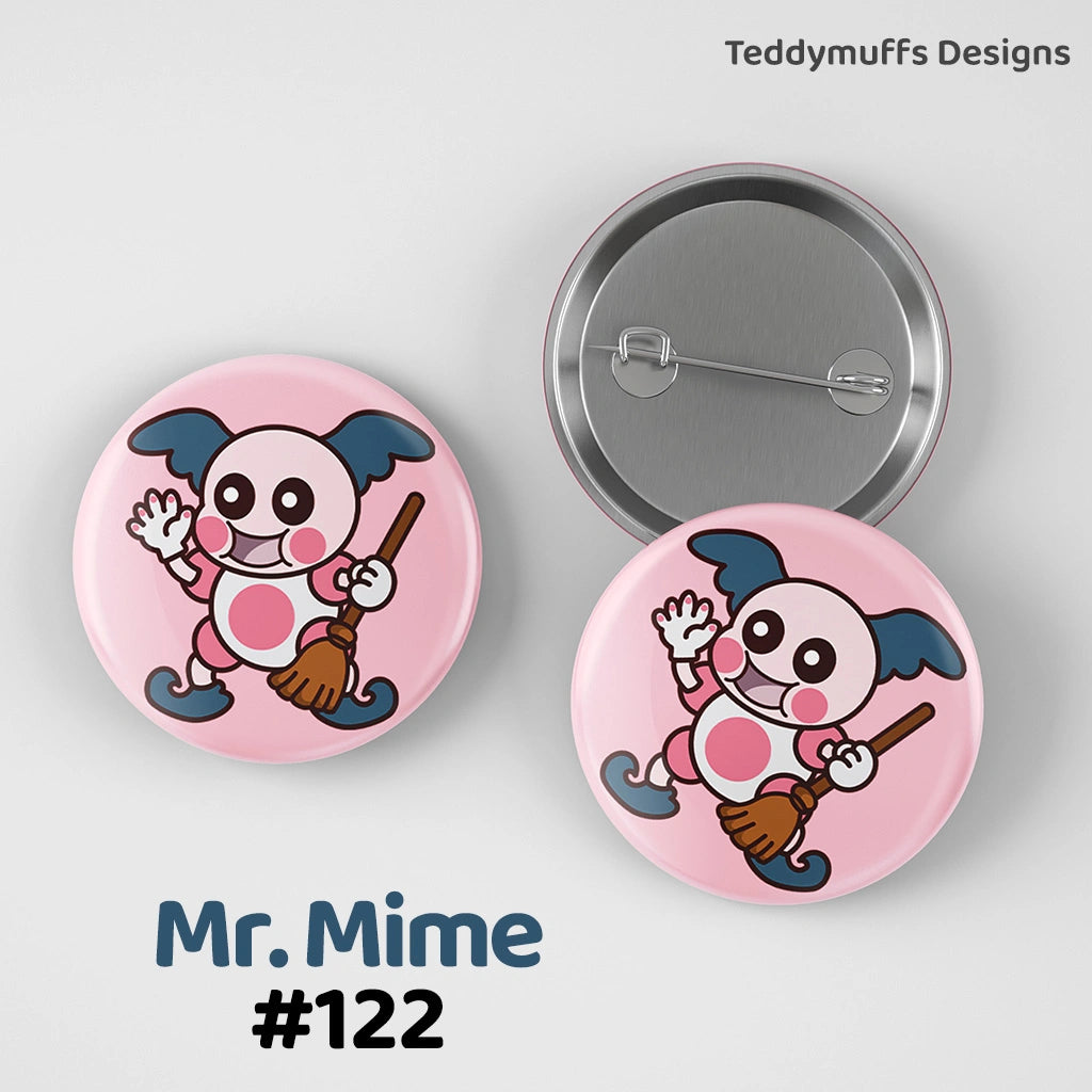 Mr. Mime Button Pin