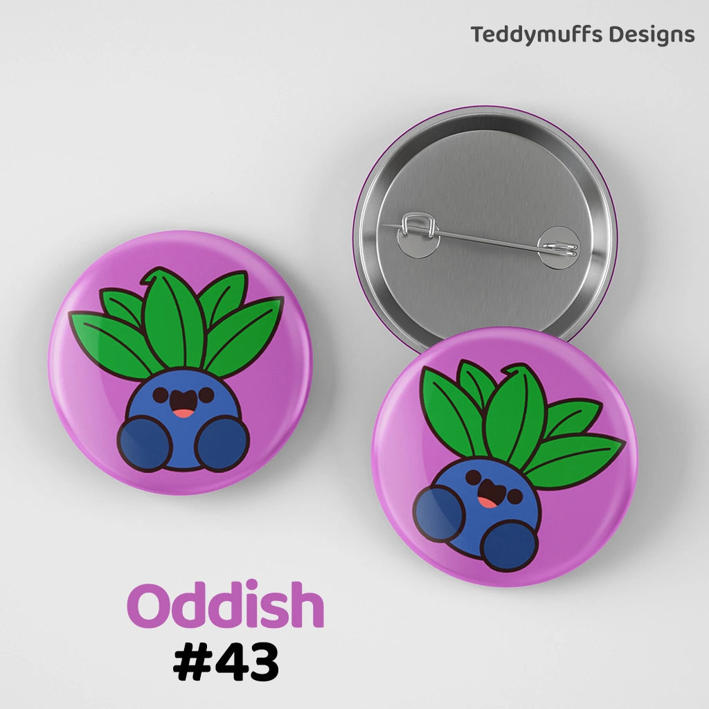 Oddish Button Pin
