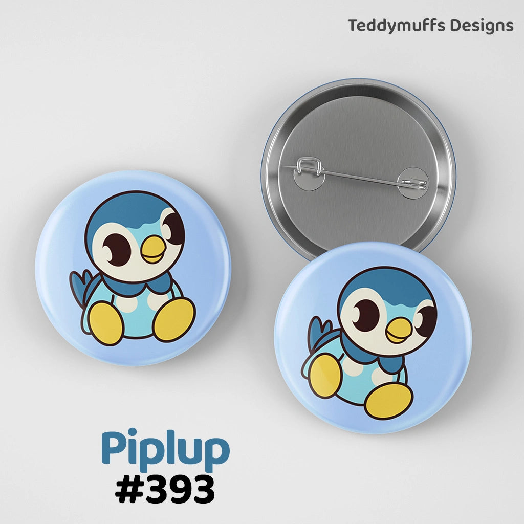 Piplup Button Pin