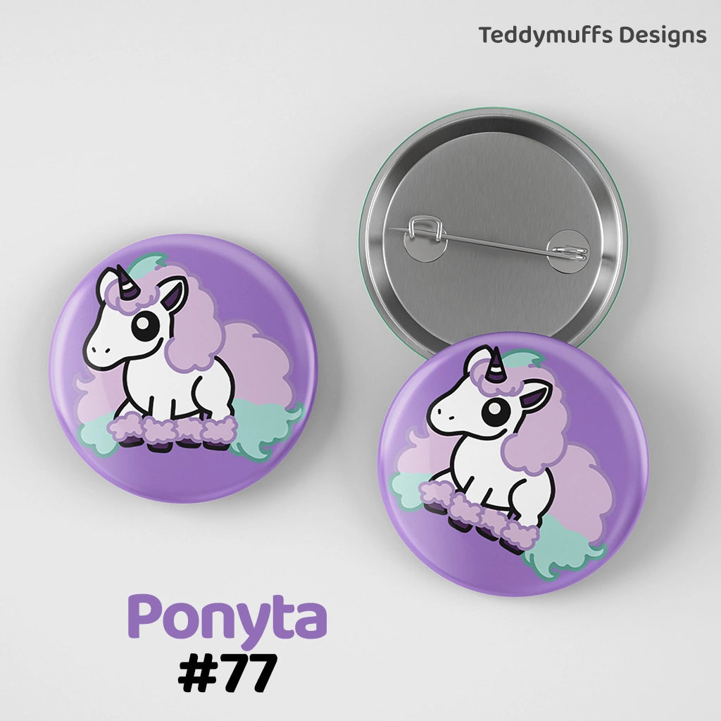 Ponyta Button Pin (Galarian)