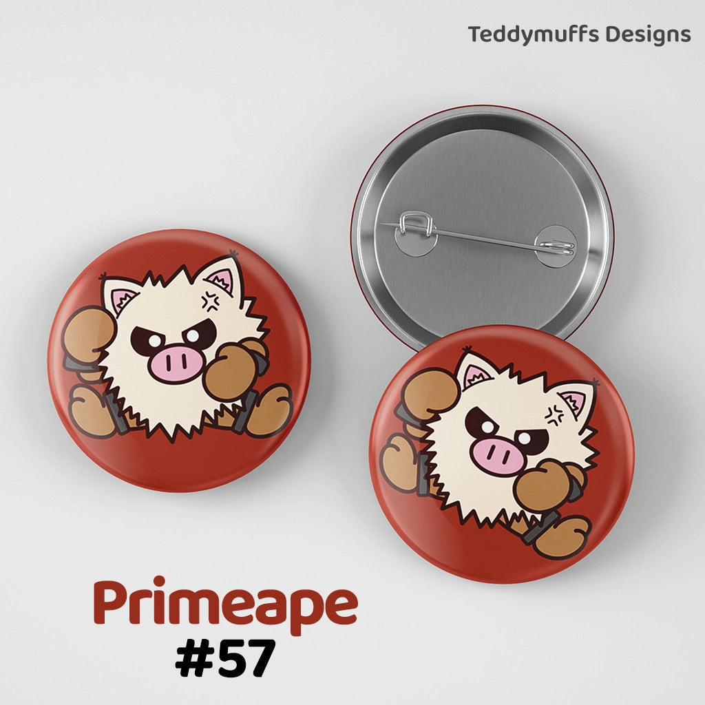 Primeape Button Pin