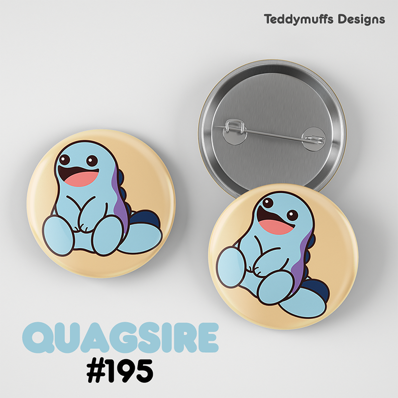 Quagsire Button Pin