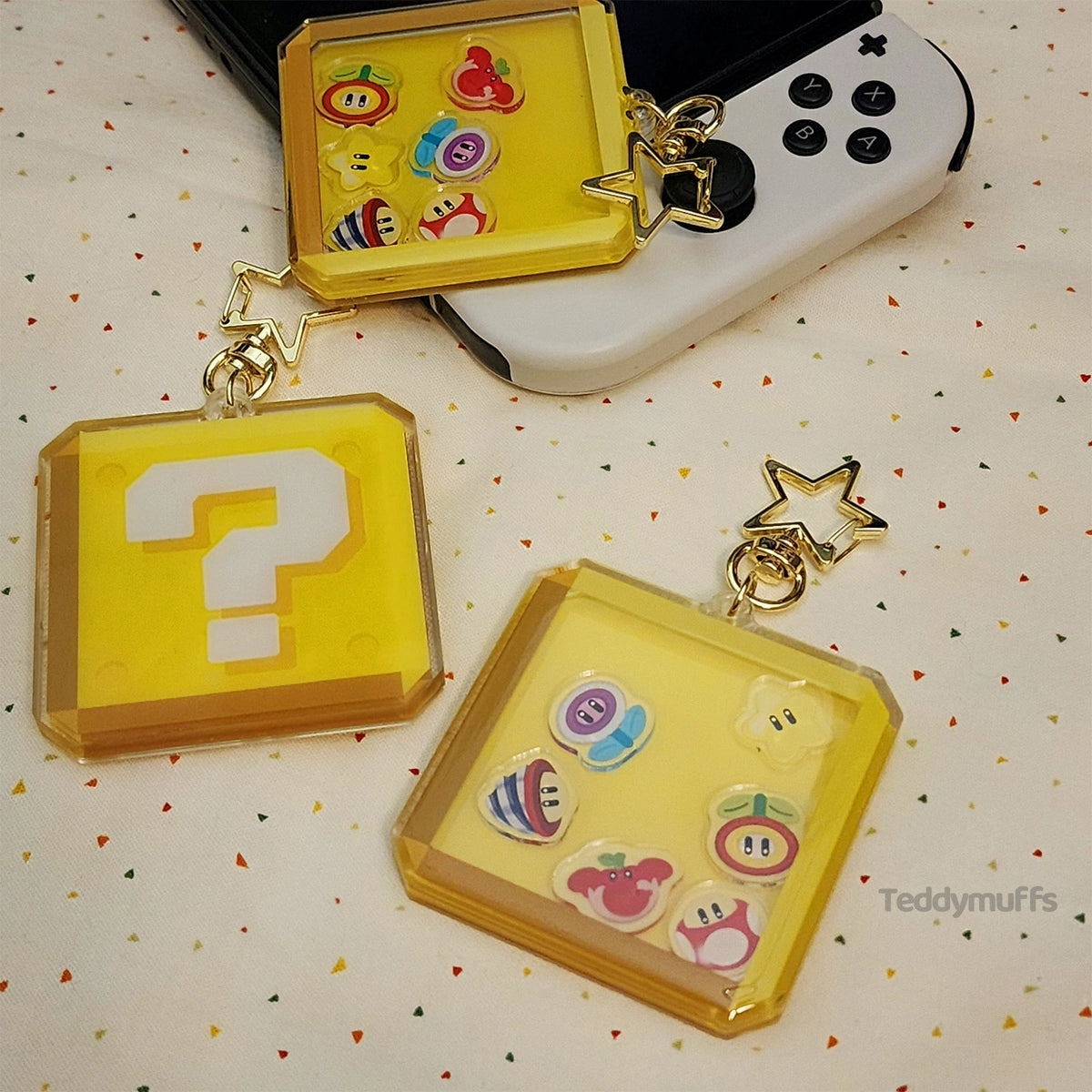 Mario ? Block Shaker Keychain