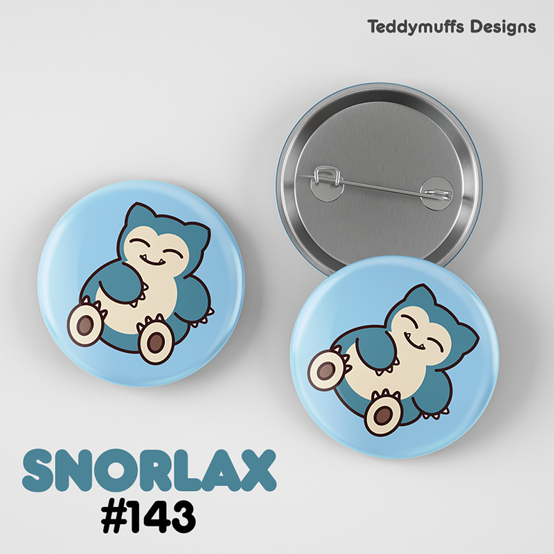 Snorlax Button Pin