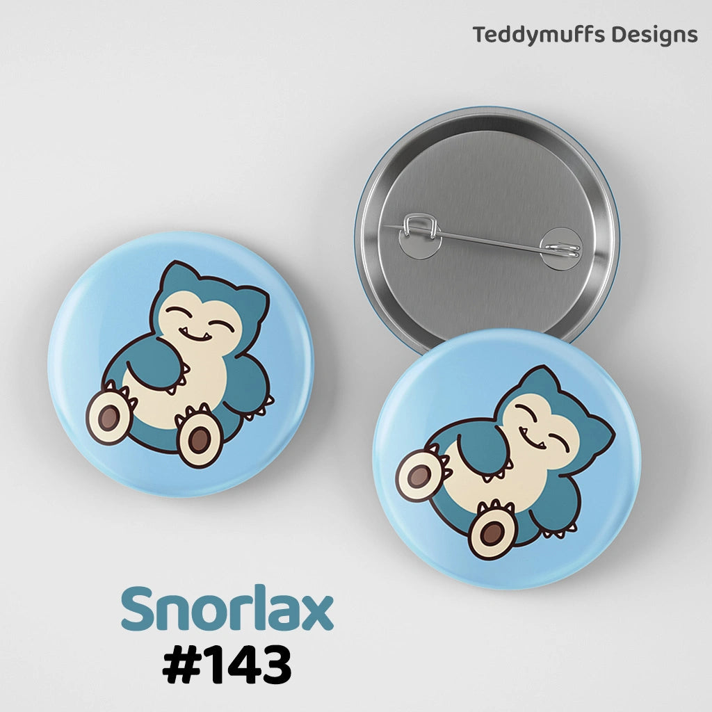 Snorlax Button Pin