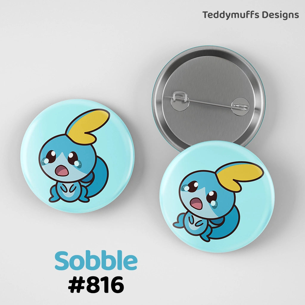 Sobble Button Pin