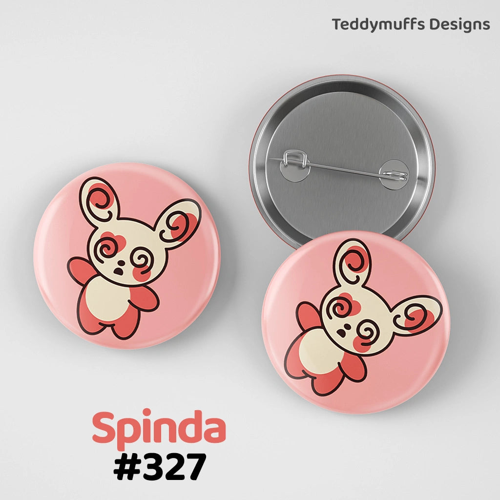 Spinda Button Pin