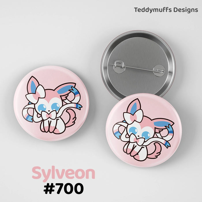 Sylveon Button Pin