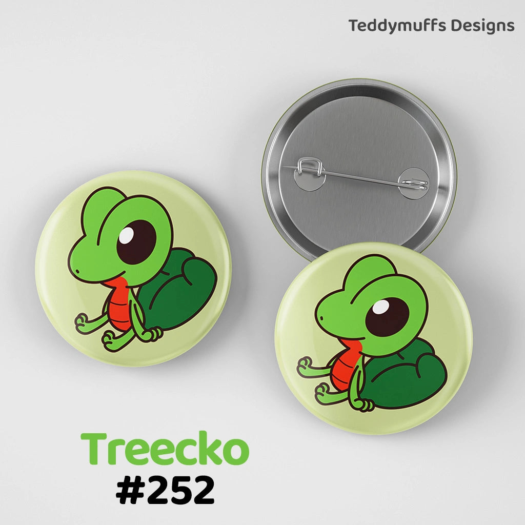 Treecko Button Pin