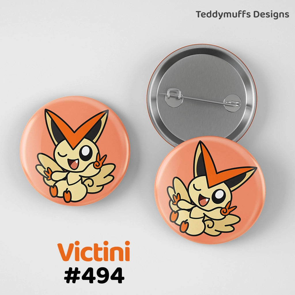 Victini Button Pin