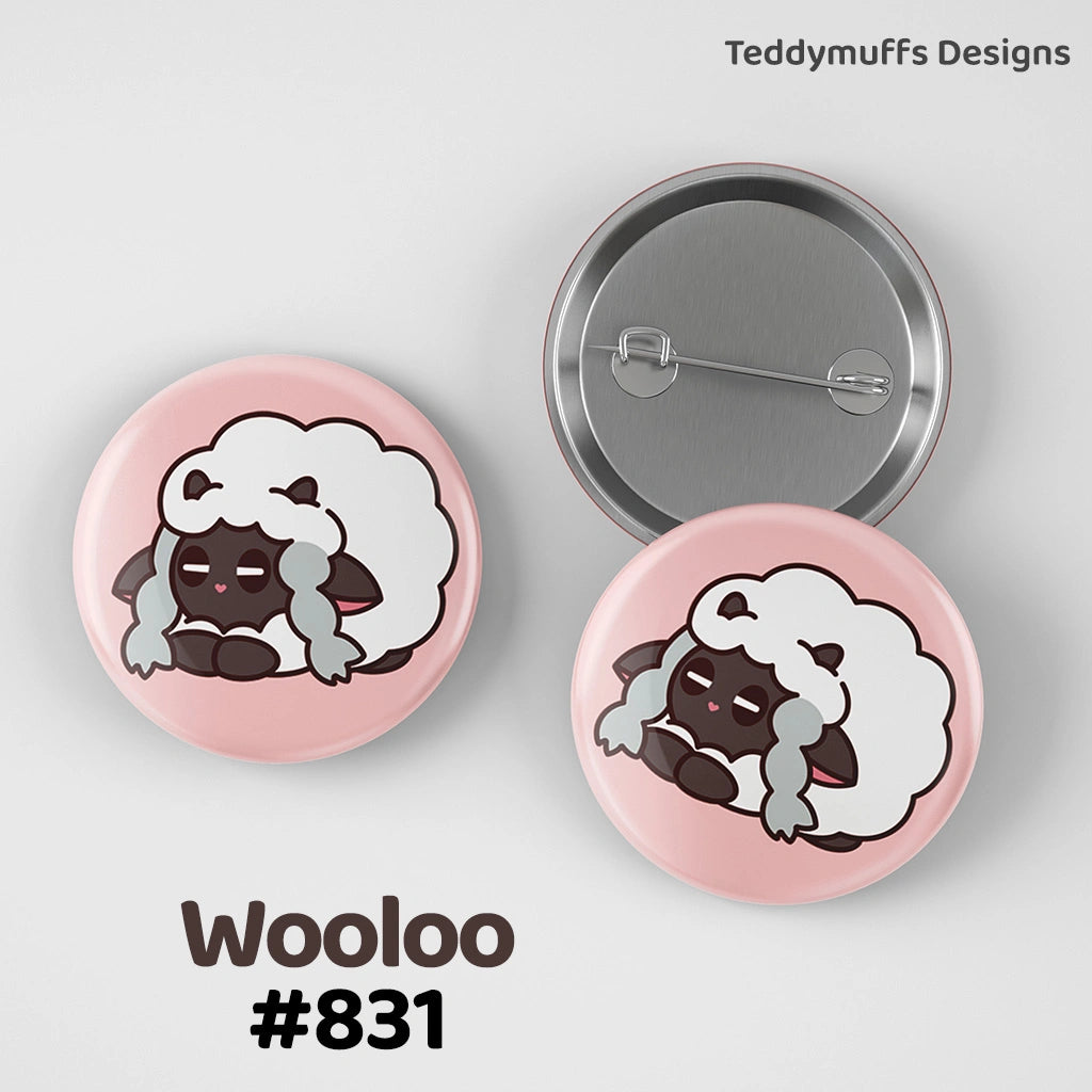Wooloo Button Pin